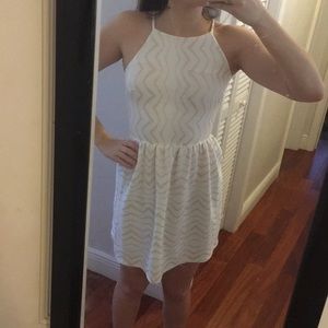 White and gold dress